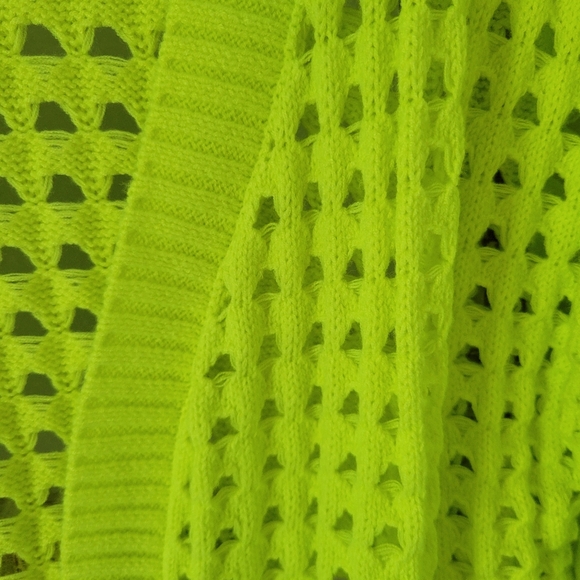 WISPR Pointelle Silk-Blend Neon cardigan Sz Med - Picture 7 of 9